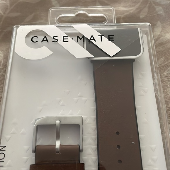 NIB Case Mate 42 mm Apple Watch band Brown Leather Band - Picture 2 of 6